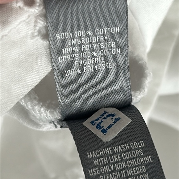 Aerie White Cutout Tie Front Cotton Eyelet Smocked Back Romper Size S - Picture 9 of 16